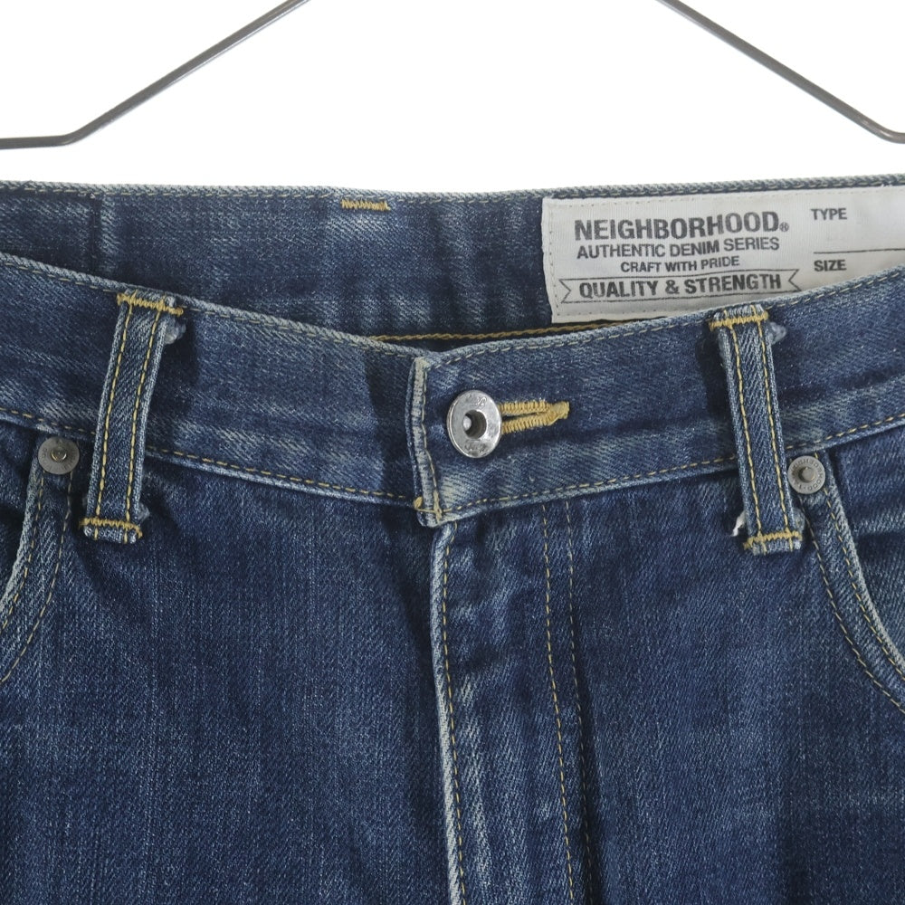 NEIGHBORHOOD(ネイバーフッド) ウォッシュド ストレート デニムパンツ インディゴ 181DCNH-PTM01