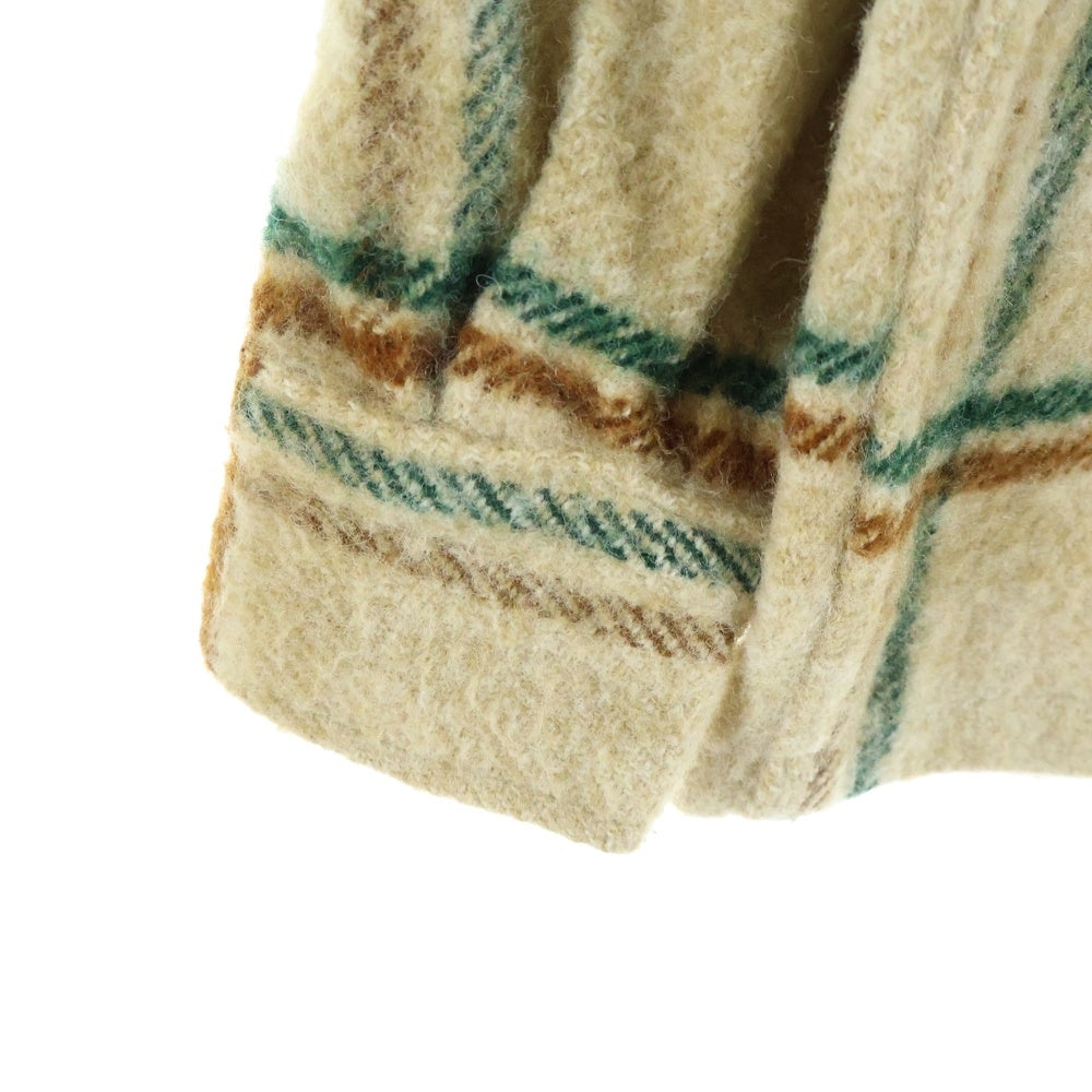NO BRAND(ノーブランド) 70s VINTAGE ウール CPO チェックシャツジャケット ベージュ