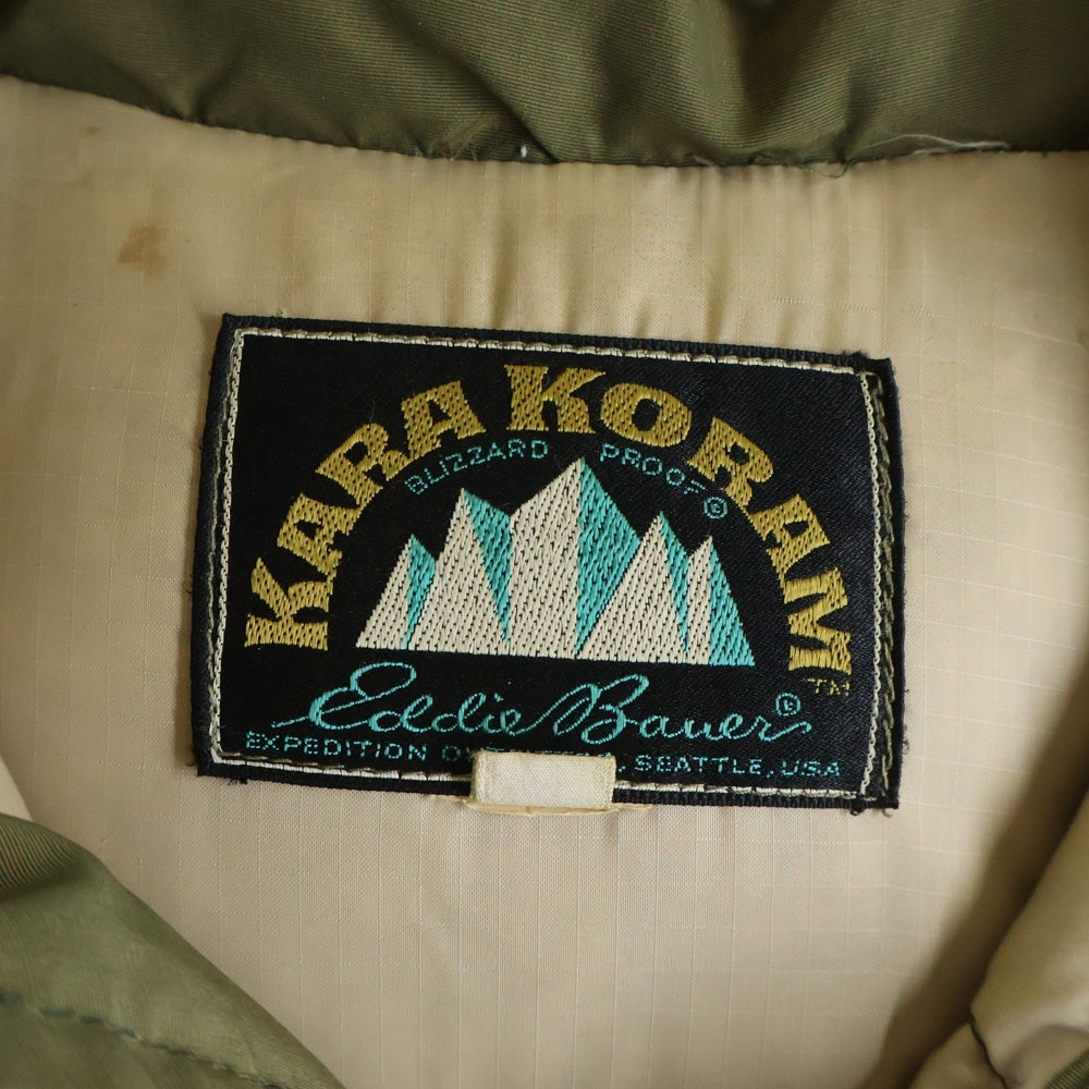 Eddie Bauer(エディバウワー) 50S VINTAGE KARAKORAM ヴィンテージ カラコルム 日の出タグ ダウンジャケット カーキ
