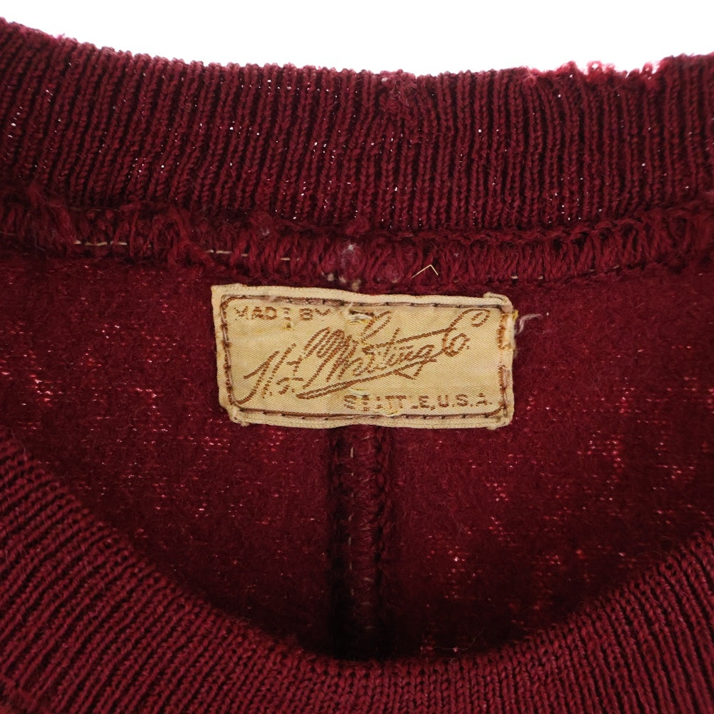 VINTAGE(ヴィンテージ) 50s VINTAGE H.L Whiting ウール トレーナー バーガンディ