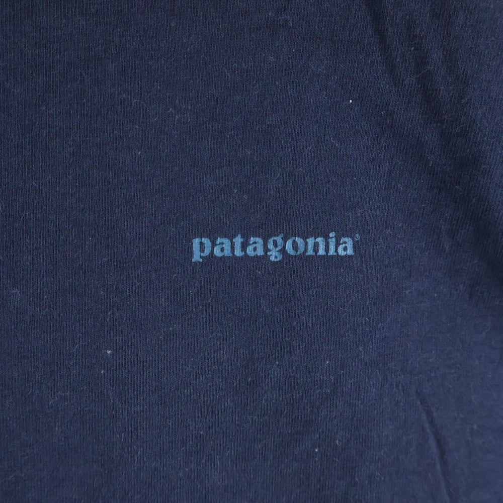 PATAGONIA(パタゴニア) 90S VINTAGE ヴィンテージ 葛飾北斎 プリント クルーネック 半袖Tシャツ カットソー ネイビー
