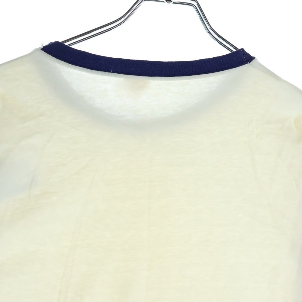 CHAMPION(チャンピオン) 60S VINTAGE ヴィンテージ ランタグ 染み込みプリント リンガー 半袖Tシャツ カットソー ホワイト