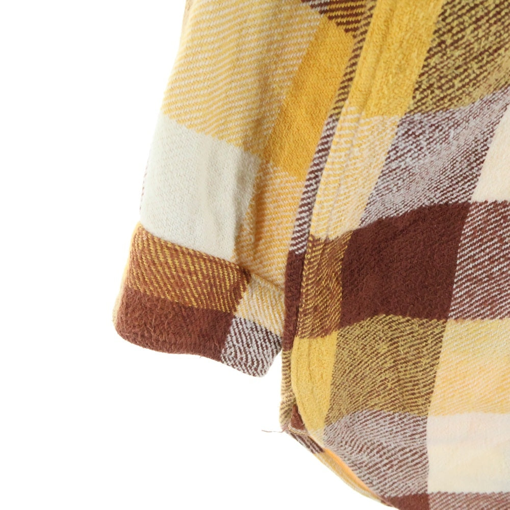 NO BRAND(ノーブランド) 50S VINTAGE PILGRIM ヴィンテージ ピリグリム マチ付き チェック 長袖シャツ ベージュ