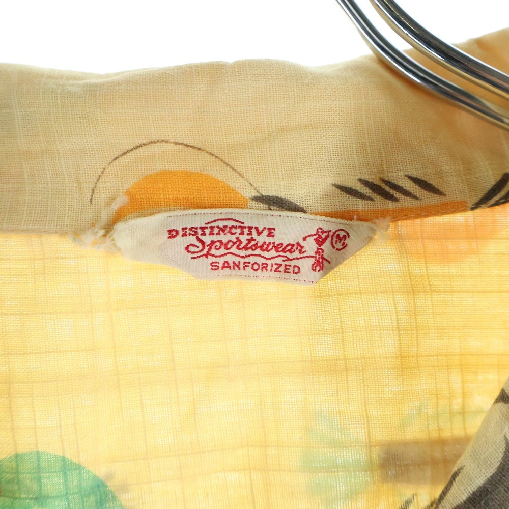 NO BRAND(ノーブランド) 50s VINTAGE コットン ハワイアンシャツ アロハ ザリガニ ベージュ