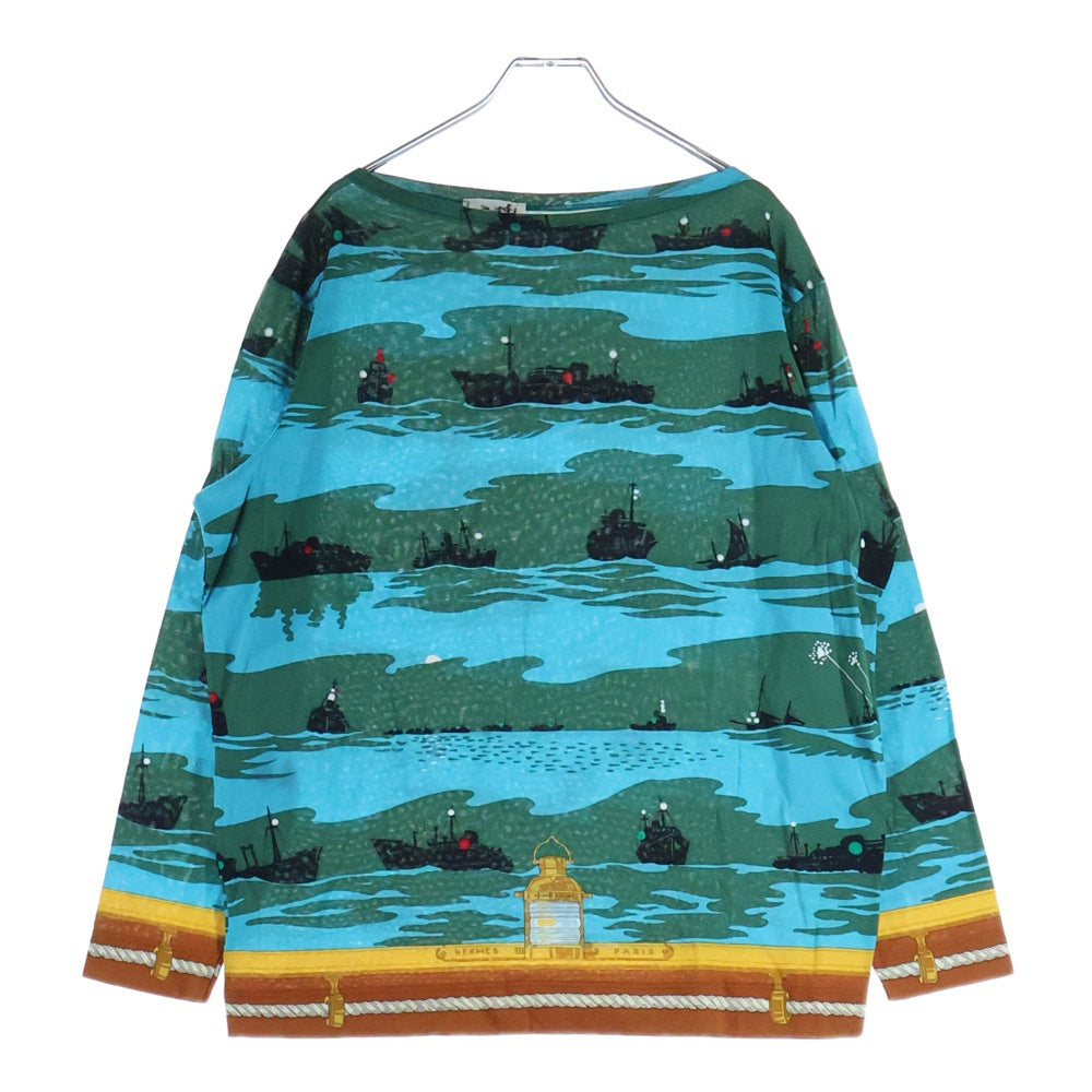 HERMES(エルメス) Ouvrard & Villars 総柄 長袖Tシャツ カットソー マルチカラー