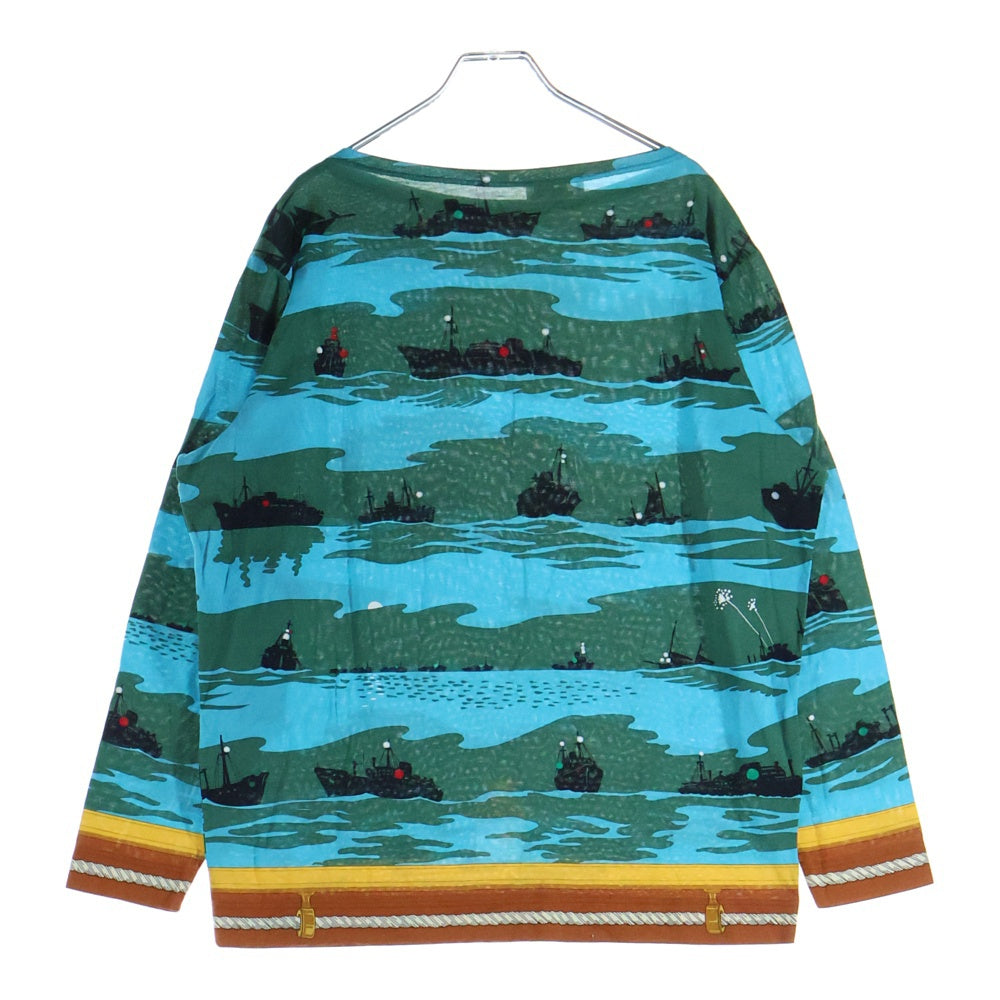 HERMES(エルメス) Ouvrard & Villars 総柄 長袖Tシャツ カットソー マルチカラー