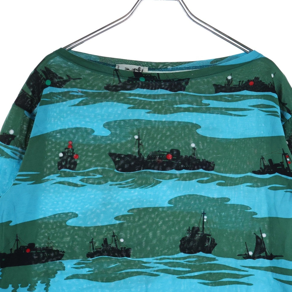 HERMES(エルメス) Ouvrard & Villars 総柄 長袖Tシャツ カットソー マルチカラー