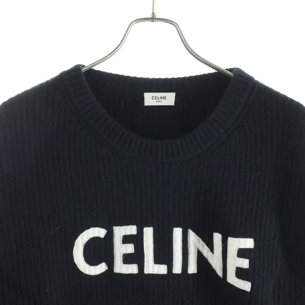 CELINE(セリーヌ) 21AW オーバーサイズドロゴ ニット セーター ブラック 2A19R423P
