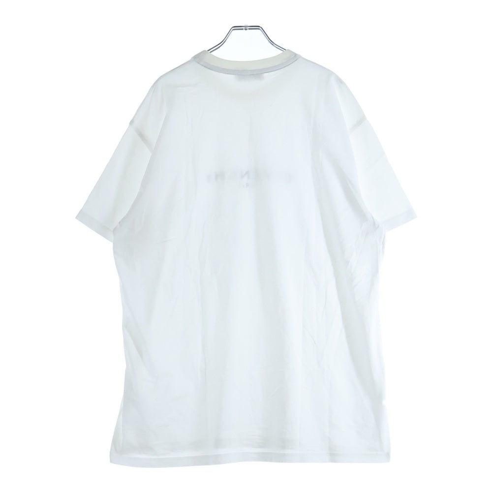 GIVENCHY(ジバンシィ) ヴィンテージエフェクトロゴ クルーネック 半袖Tシャツカットソー ホワイト BM70KC3002