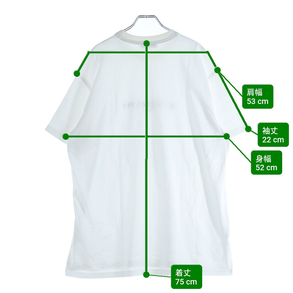 GIVENCHY(ジバンシィ) ヴィンテージエフェクトロゴ クルーネック 半袖Tシャツカットソー ホワイト BM70KC3002