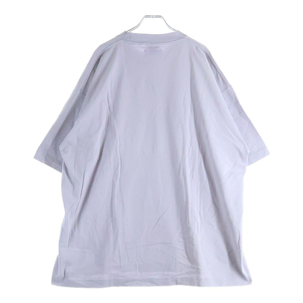 VETEMENTS(ヴェトモン) ロゴプリント オーバーサイズ 半袖Tシャツカットソー パープル UE63TR680L