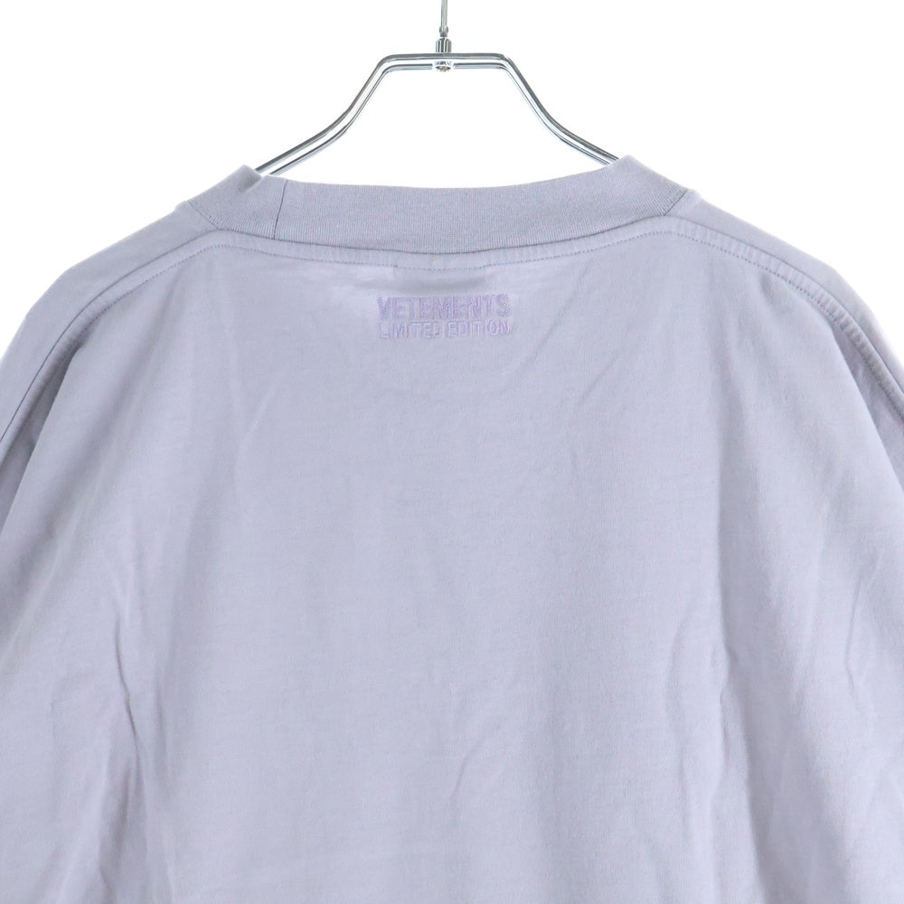 VETEMENTS(ヴェトモン) ロゴプリント オーバーサイズ 半袖Tシャツカットソー パープル UE63TR680L