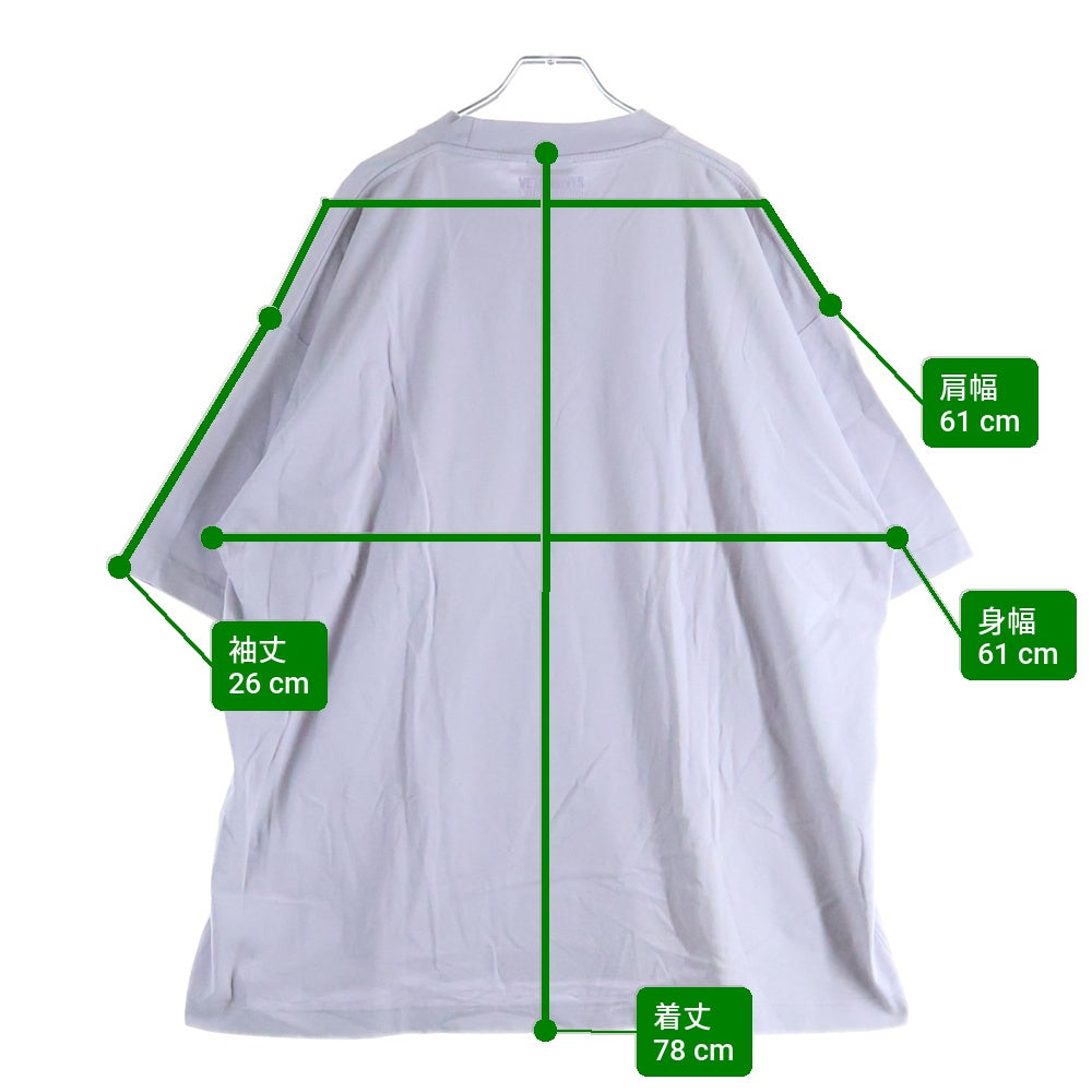 VETEMENTS(ヴェトモン) ロゴプリント オーバーサイズ 半袖Tシャツカットソー パープル UE63TR680L