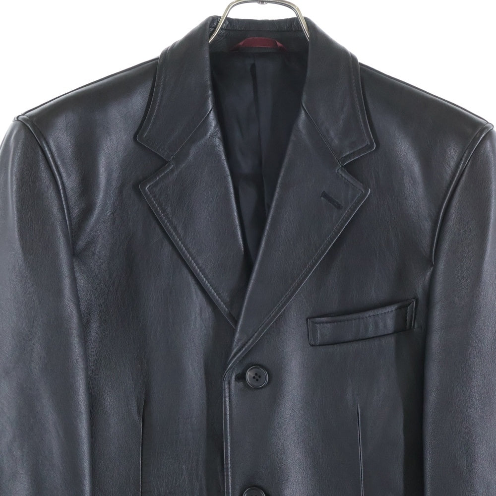 Paul Smith(ポールスミス) ラムレザー 3B シングルテーラードジャケット ブラック