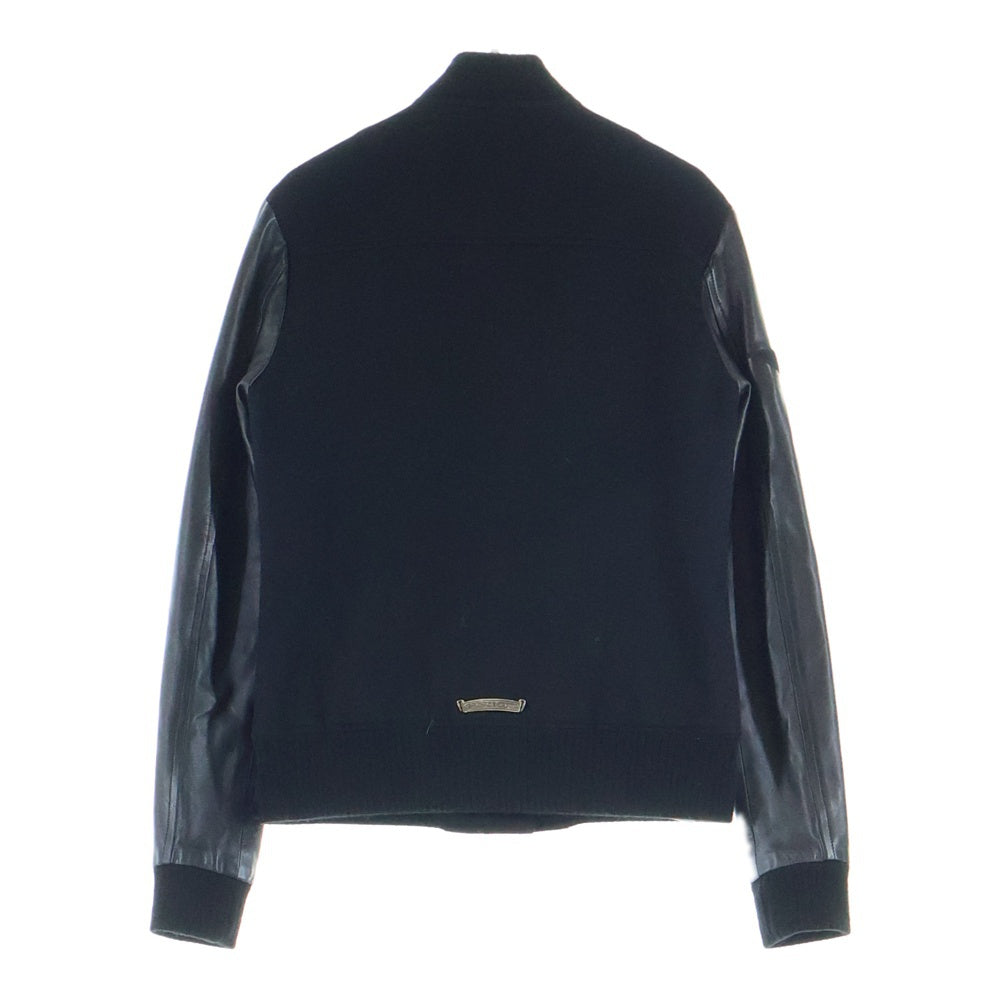 CHROME HEARTS(クロムハーツ) LETTERMAN STAR レターマン クロスボールボタンスターレザーパッチブルゾンジャケット レディース ブラック JVP