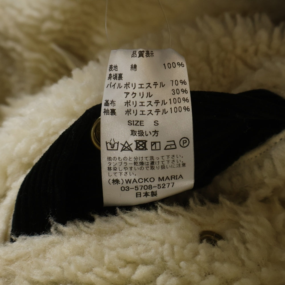 WACKO MARIA(ワコマリア) CORDUROY JKT コーデュロイ ボア ランチコート ジャケット ブラック