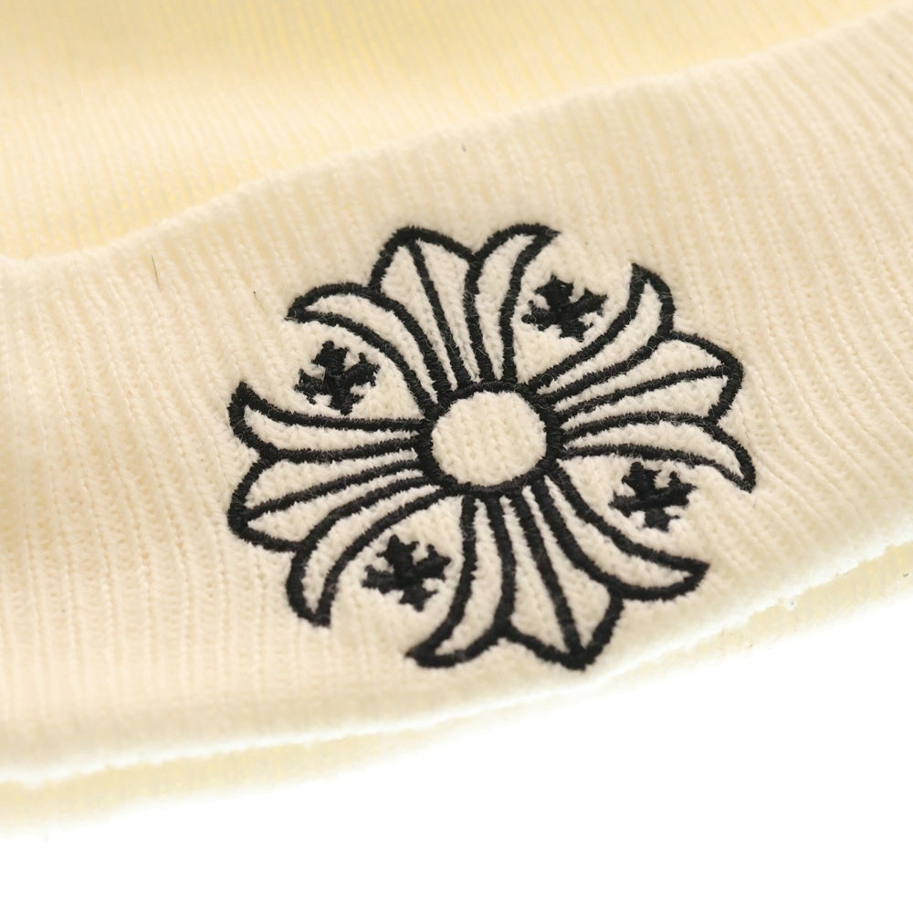 CHROME HEARTS(クロムハーツ) WOOL WATCH CAP CHプラスロゴエンブロイダリー ウールビーニー ニットキャップ ニット帽 ホワイト