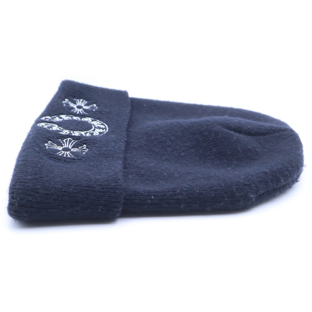 CHROME HEARTS(クロムハーツ) WOOL WATCH CAP CHプラス ホースシュー エンブロイダリー ウールビーニー ニットキャップ ニット帽 ブラック