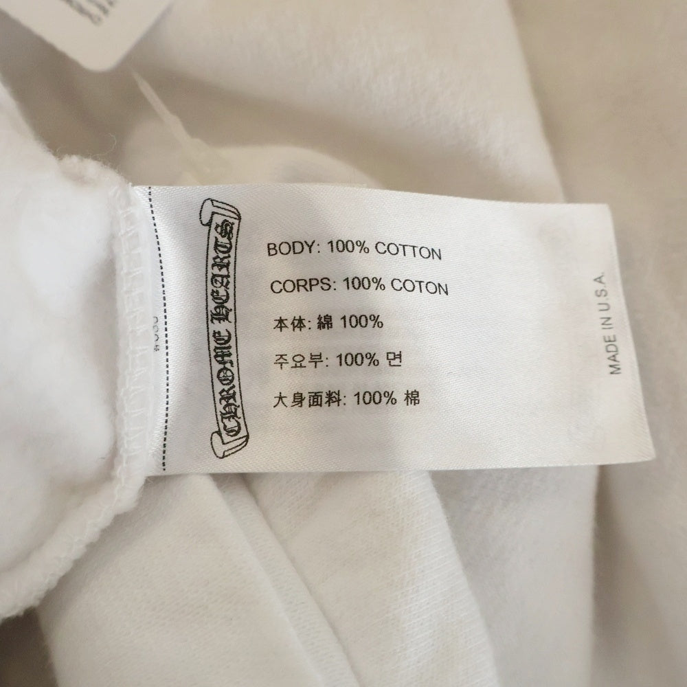 CHROME HEARTS(クロムハーツ) Neck Logo Crewneck Sweatshirt ネックロゴ クルーネックスウェットトレーナー ホワイト