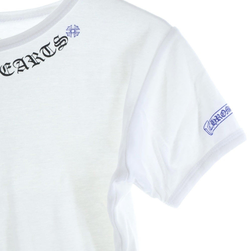 CHROME HEARTS(クロムハーツ) Rolling Stones Lip&Tongue Neck Logo S/S Tee ローリングストーンズ リップアンドタン ネックロゴ 半袖Tシャツ レディース ホワイト