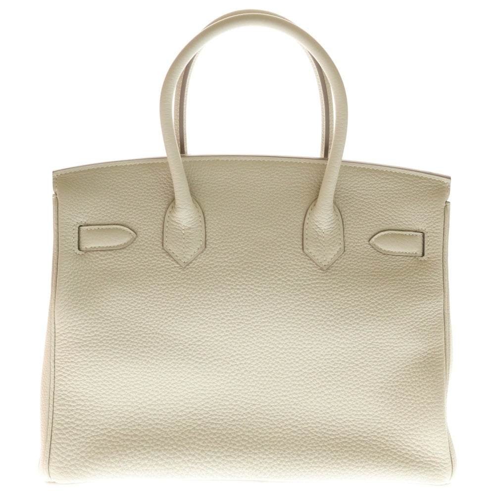 HERMES(エルメス) バーキン 30 クレ トゴ レザー ハンド バッグ ホワイト B刻印 シルバー金具 レディース