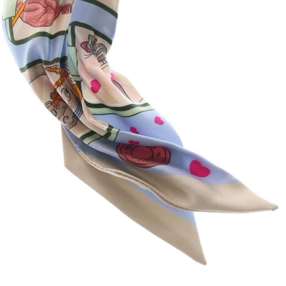 HERMES(エルメス) ツイリー ストーリー シルク スカーフ ブルー/マルチ