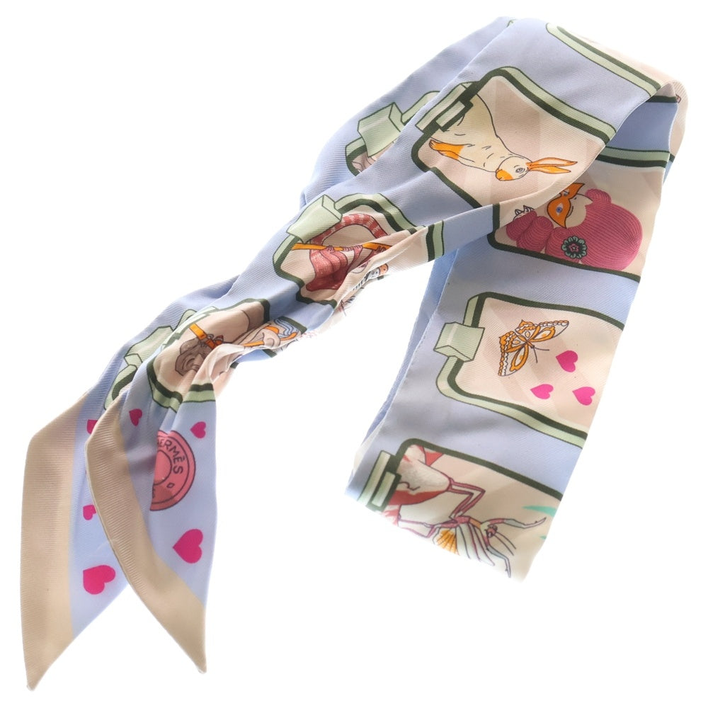 HERMES(エルメス) ツイリー ストーリー シルク スカーフ ブルー/マルチ