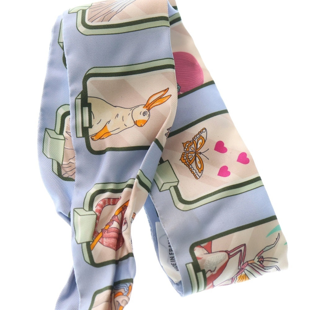 HERMES(エルメス) ツイリー ストーリー シルク スカーフ ブルー/マルチ