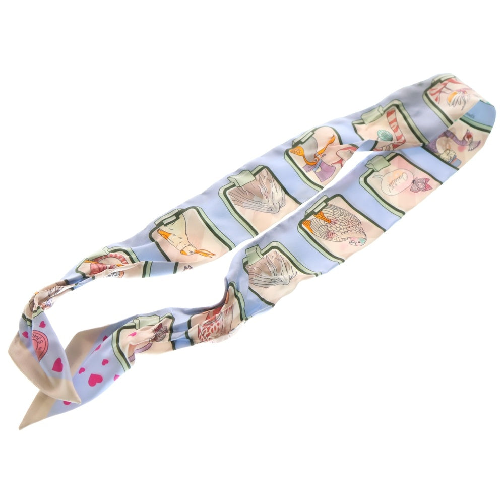 HERMES(エルメス) ツイリー ストーリー シルク スカーフ ブルー/マルチ