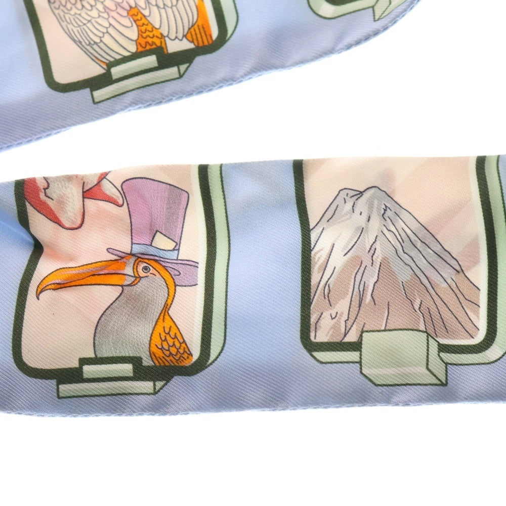 HERMES(エルメス) ツイリー ストーリー シルク スカーフ ブルー/マルチ