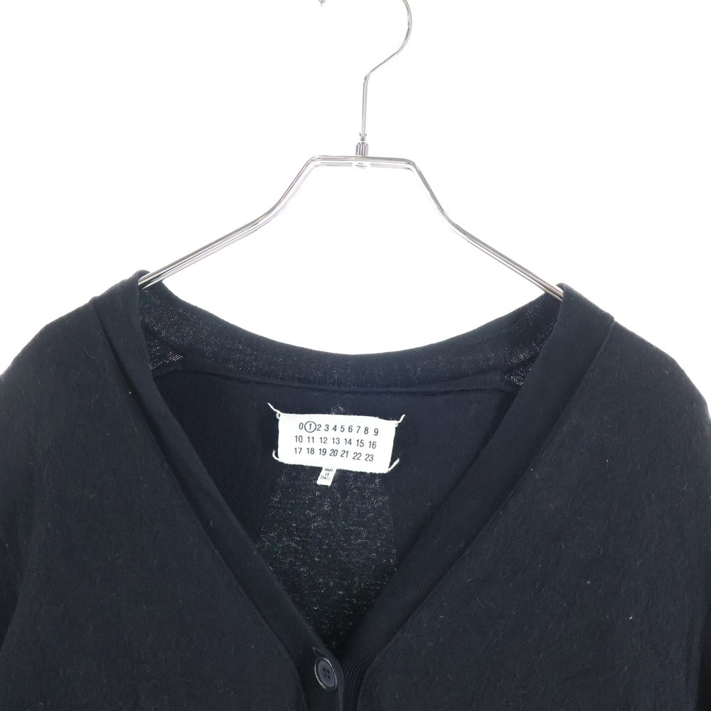 Maison Margiela(メゾンマルジェラ) 7B ウールニット Vネックカーディガン ブラック S51HA0657