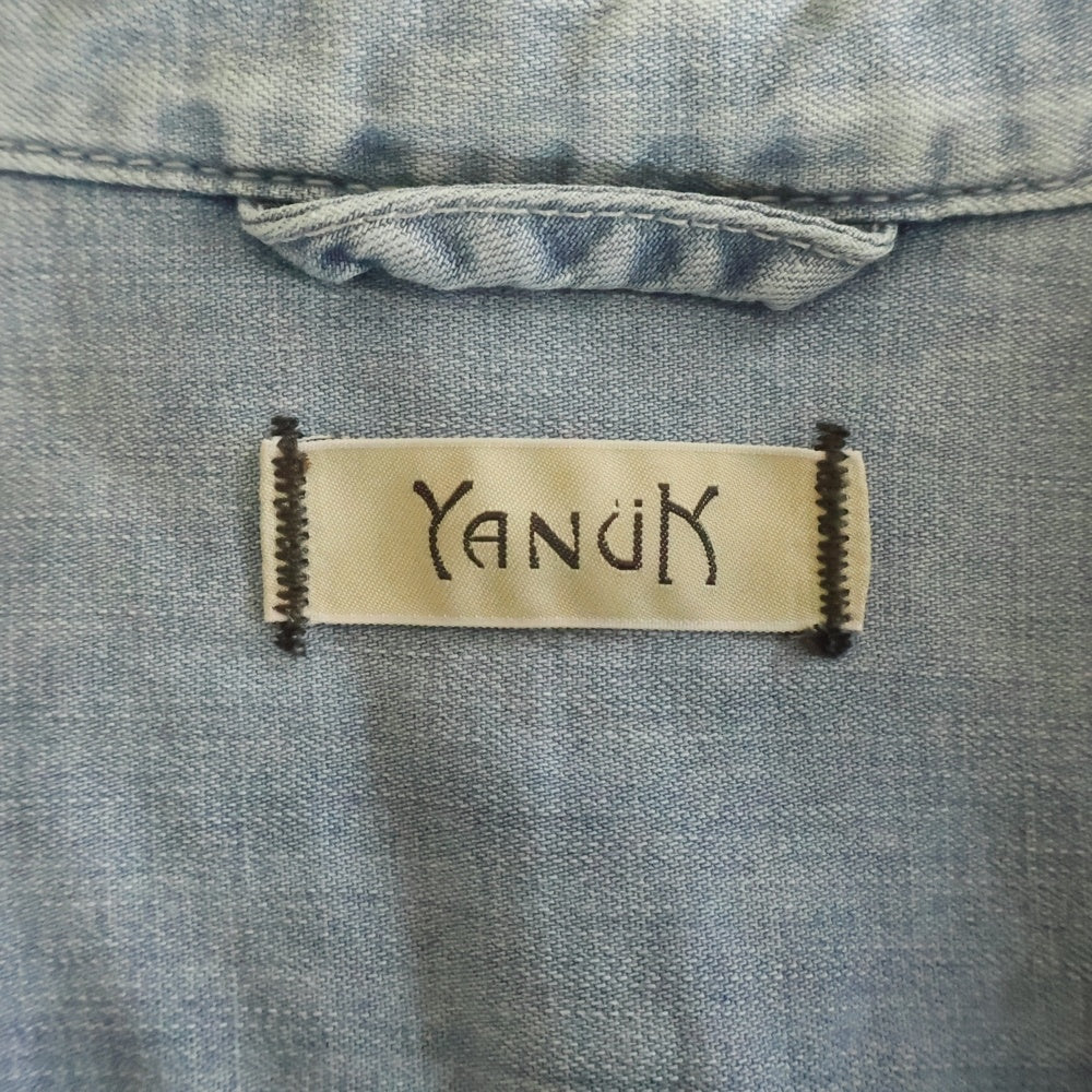 YANUK(ヤヌーク) フロントボタン デニム 長袖シャツ ライトブルー 57161082 レディース