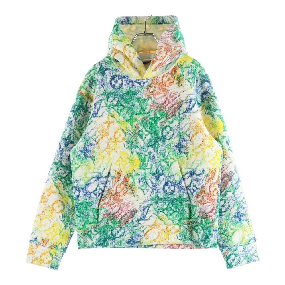 LOUIS VUITTON(ルイヴィトン) 21SS Velvet Pastel Monogram Jacquard Pullover パステルモノグラム 総柄 プリント ベルベット プルオーバーパーカー フーディ マルチ RM211M ZMJ HKY18W