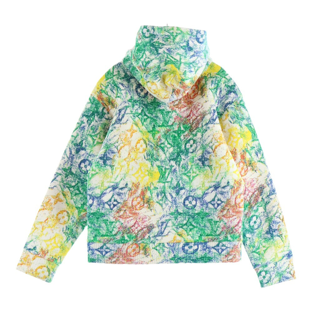 LOUIS VUITTON(ルイヴィトン) 21SS Velvet Pastel Monogram Jacquard Pullover パステルモノグラム 総柄 プリント ベルベット プルオーバーパーカー フーディ マルチ RM211M ZMJ HKY18W