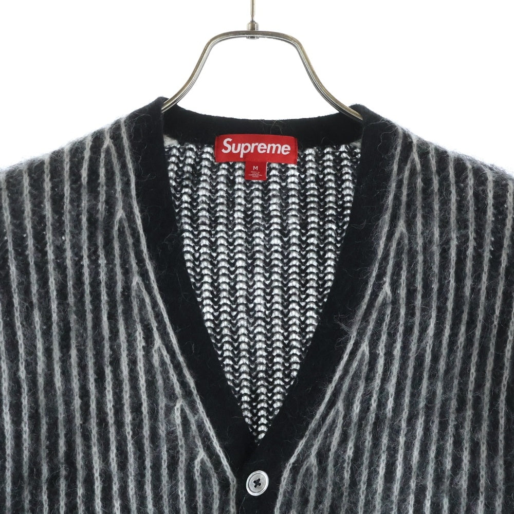 SUPREME(シュプリーム) 25SS 2-Tone Mohair Cardigan ツートン モヘア ニットカーディガン ブラック