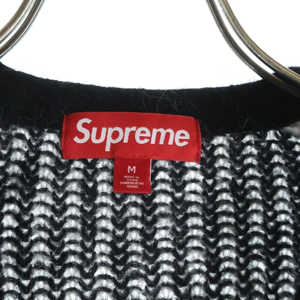 SUPREME(シュプリーム) 25SS 2-Tone Mohair Cardigan ツートン モヘア ニットカーディガン ブラック