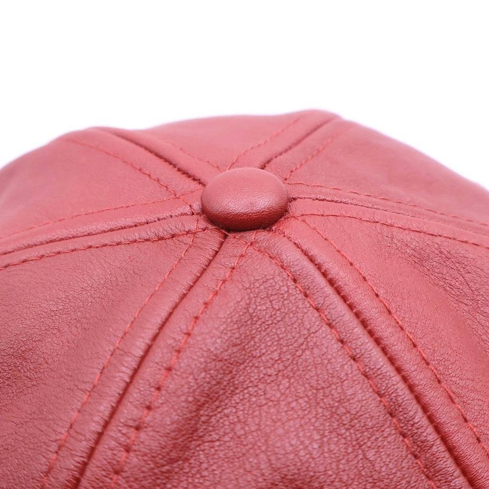 SUPREME(シュプリーム) 25AW NewYork Leather 6-Panel ニューヨーク レザー 6パネル キャップ レッド