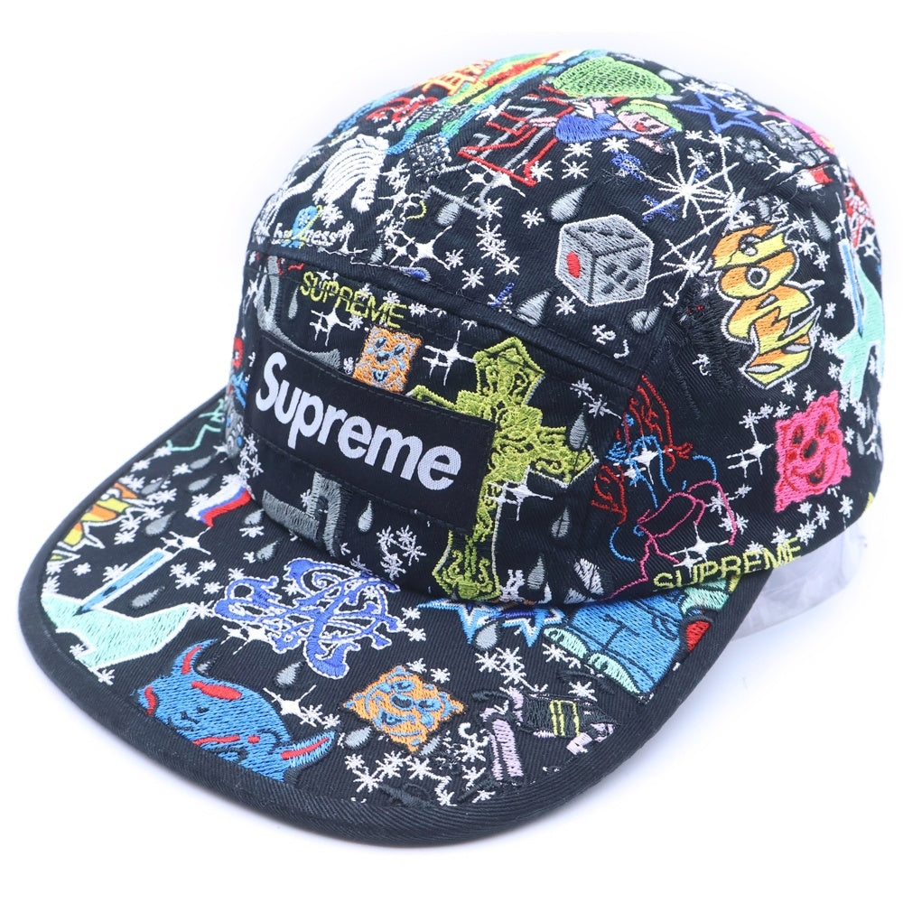 SUPREME(シュプリーム) 25SS AOI Embroidered Camp Cap アオイ エンブロイド キャンプ キャップ 帽子 ブラック/マルチ