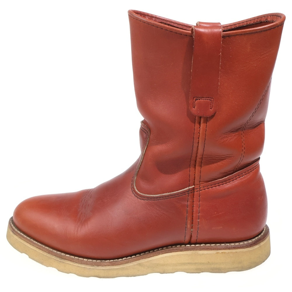 RED WING(レッド ウイング) 緑犬タグ レザー ペコスブーツ ブラウン