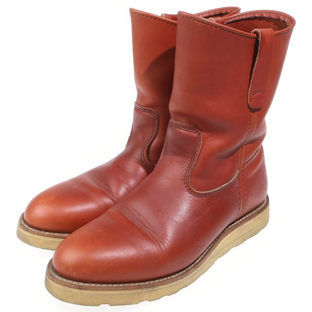 RED WING(レッド ウイング) 緑犬タグ レザー ペコスブーツ ブラウン