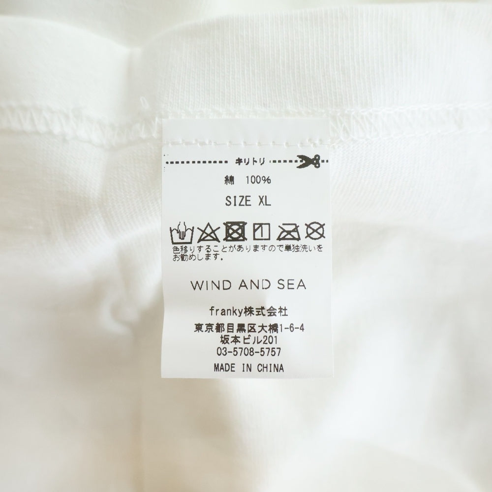 WIND AND SEA(ウィンダンシー) ×SPACE JAM 25TH ANNIVERSARY BUGS BUNNY S/S TEE スペースジャム 25周年記念 刺繍 クルーネック 半袖Tシャツ カットソー ホワイト WDS-SPJ-04