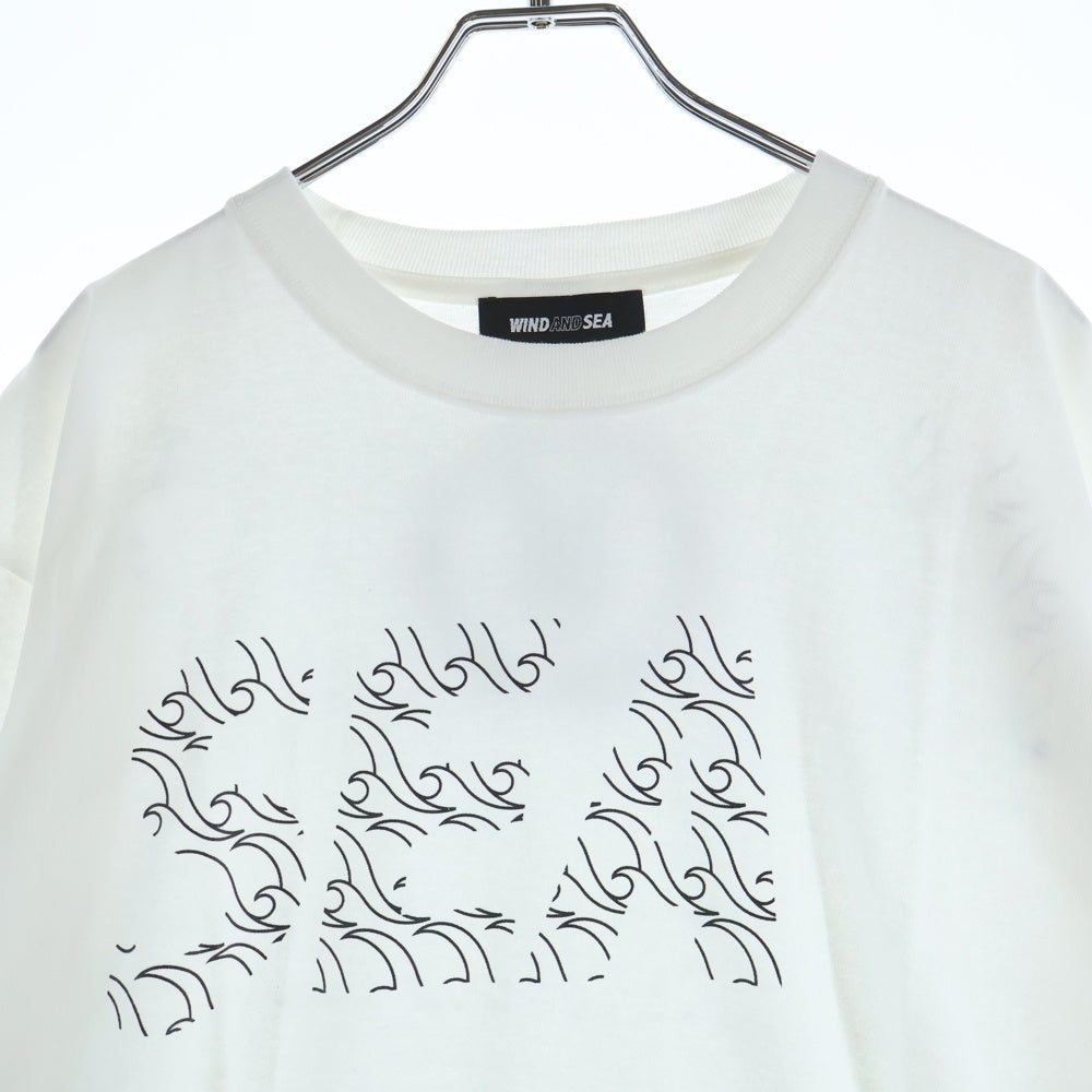 WIND AND SEA(ウィンダンシー) ×JUN MATSUI T-SHIRT マツイジュン ロゴプリント クルーネック 半袖Tシャツ カットソー ホワイト WDS-JMTS-01