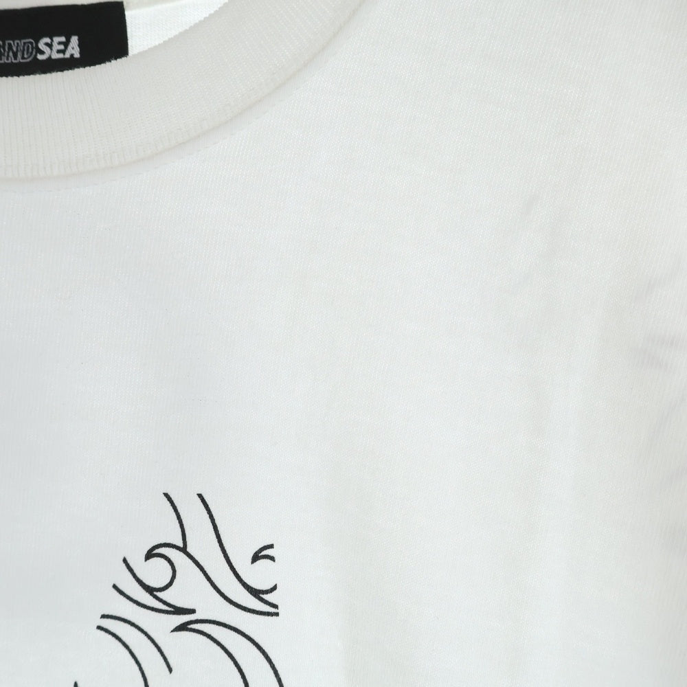 WIND AND SEA(ウィンダンシー) ×JUN MATSUI T-SHIRT マツイジュン ロゴプリント クルーネック 半袖Tシャツ カットソー ホワイト WDS-JMTS-01