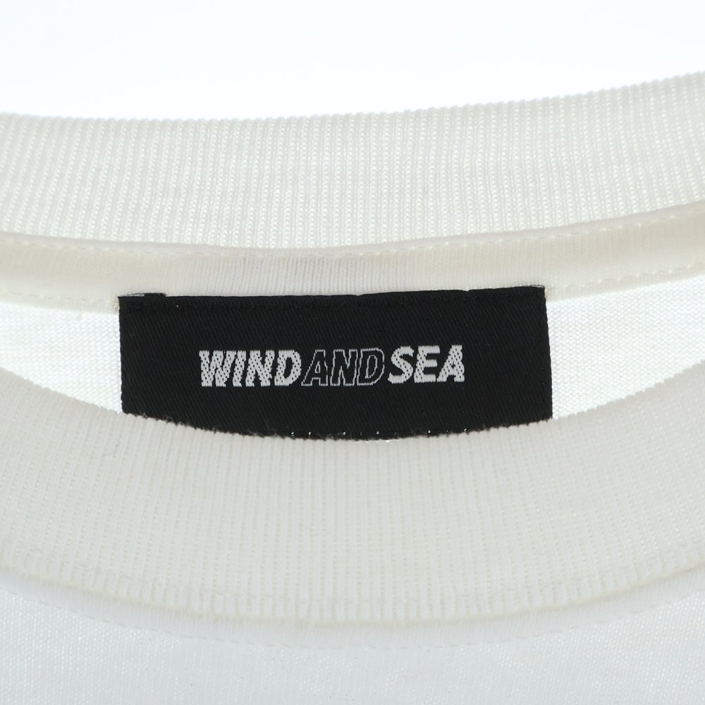 WIND AND SEA(ウィンダンシー) ×JUN MATSUI T-SHIRT マツイジュン ロゴプリント クルーネック 半袖Tシャツ カットソー ホワイト WDS-JMTS-01