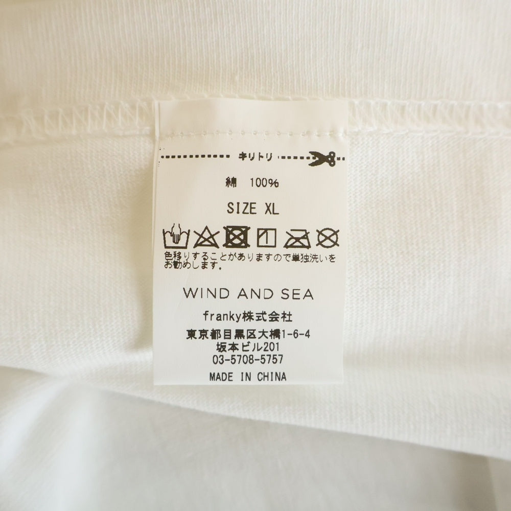 WIND AND SEA(ウィンダンシー) ×JUN MATSUI T-SHIRT マツイジュン ロゴプリント クルーネック 半袖Tシャツ カットソー ホワイト WDS-JMTS-01
