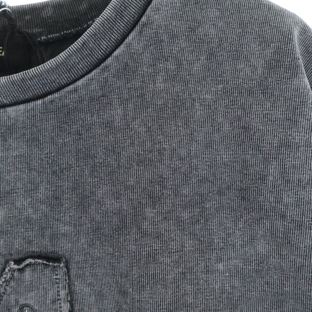 WIND AND SEA(ウィンダンシー) 24SS HIGH SULFER S/S TEE ハイサルファー加工 ロゴ刺繍 半袖Tシャツ カットソー グレー WDS-O-SIG-24-Q4-CS-02