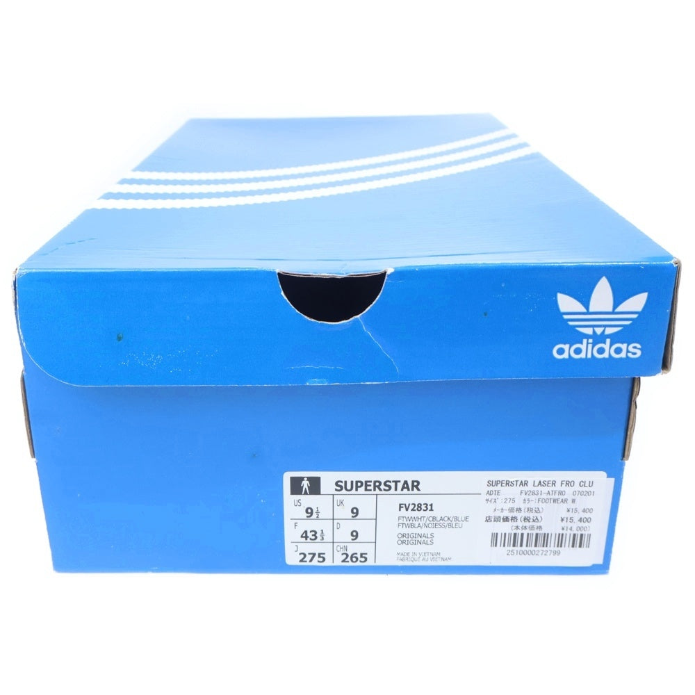 adidas(アディダス) ×atmos Superstar Laser アトモス レーザー スーパースター ローカットスニーカー ブラック/ホワイト US9.5/27.5cm FV2831
