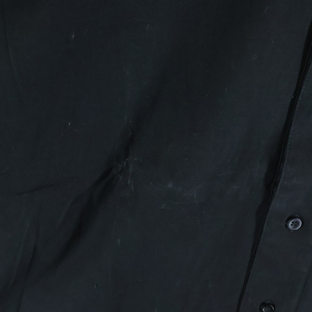 WIND AND SEA(ウィンダンシー) REGULAR COLLAR SHIRT 刺繍 レギュラーカラー コットン 長袖シャツ ブラック WDS-SH-15