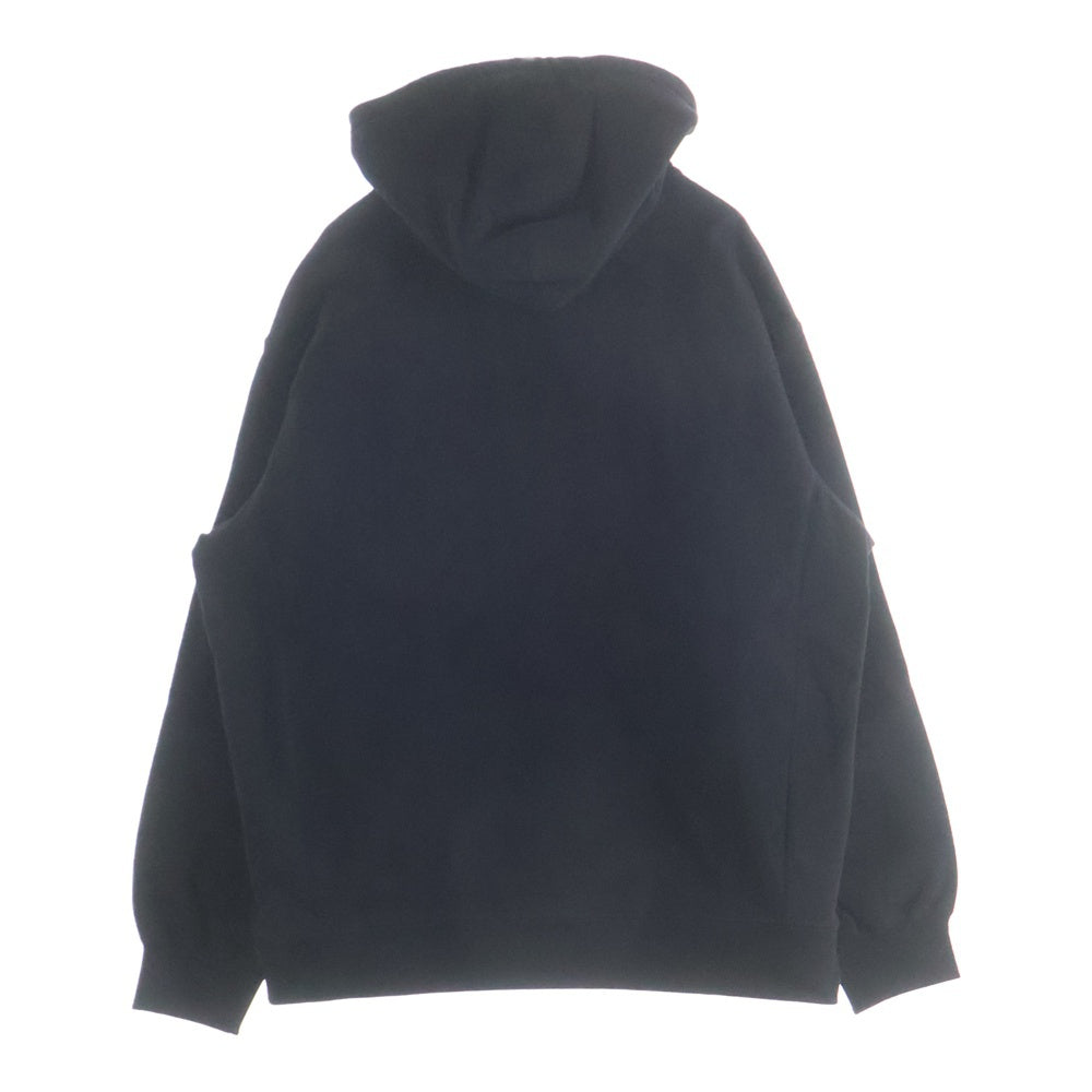 SUPREME(シュプリーム) 22SS Raised Handstyle Hooded Sweatshirt レイズドハンドスタイルロゴ 刺繍 スウェット プルオーバーパーカー フーディ ブラック