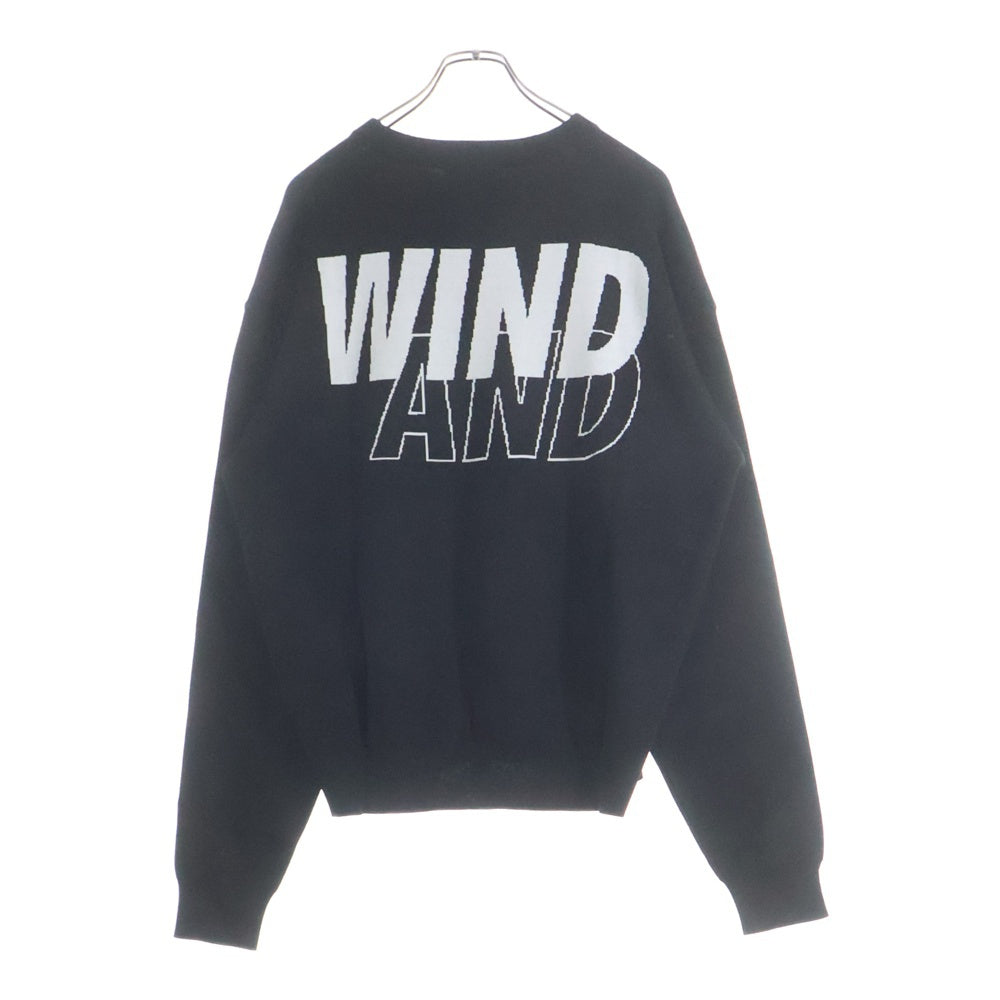 WIND AND SEA(ウィンダンシー) 23SS SILK_BLEND KNIT ロゴジャガード シルクブレンド ニット セーター ブラック WDS-O-SEA-23-Q3-KN-01